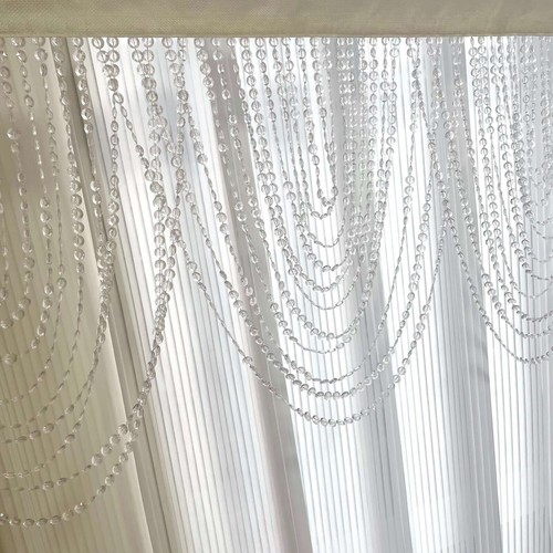 Clear acrylic crystal beaded - clear,